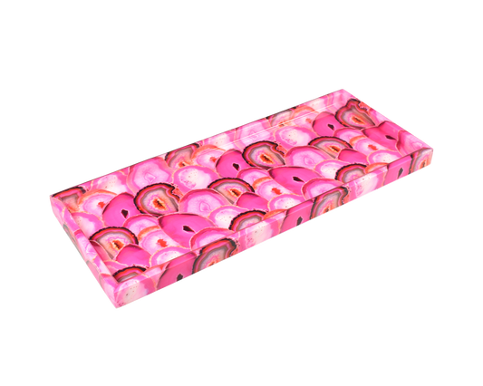 Pink Agate - Long Vanity Tray