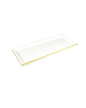 White with Shine Gold Leaf Band - Long Vanity Tray