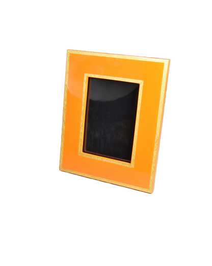 Orange with Shine Gold Leaf Trim - Picture Frame