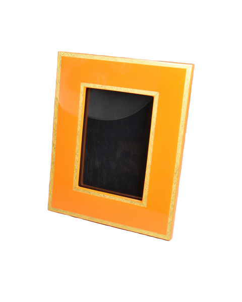Orange with Shine Gold Leaf Trim - Picture Frame - PF-5OSGLT