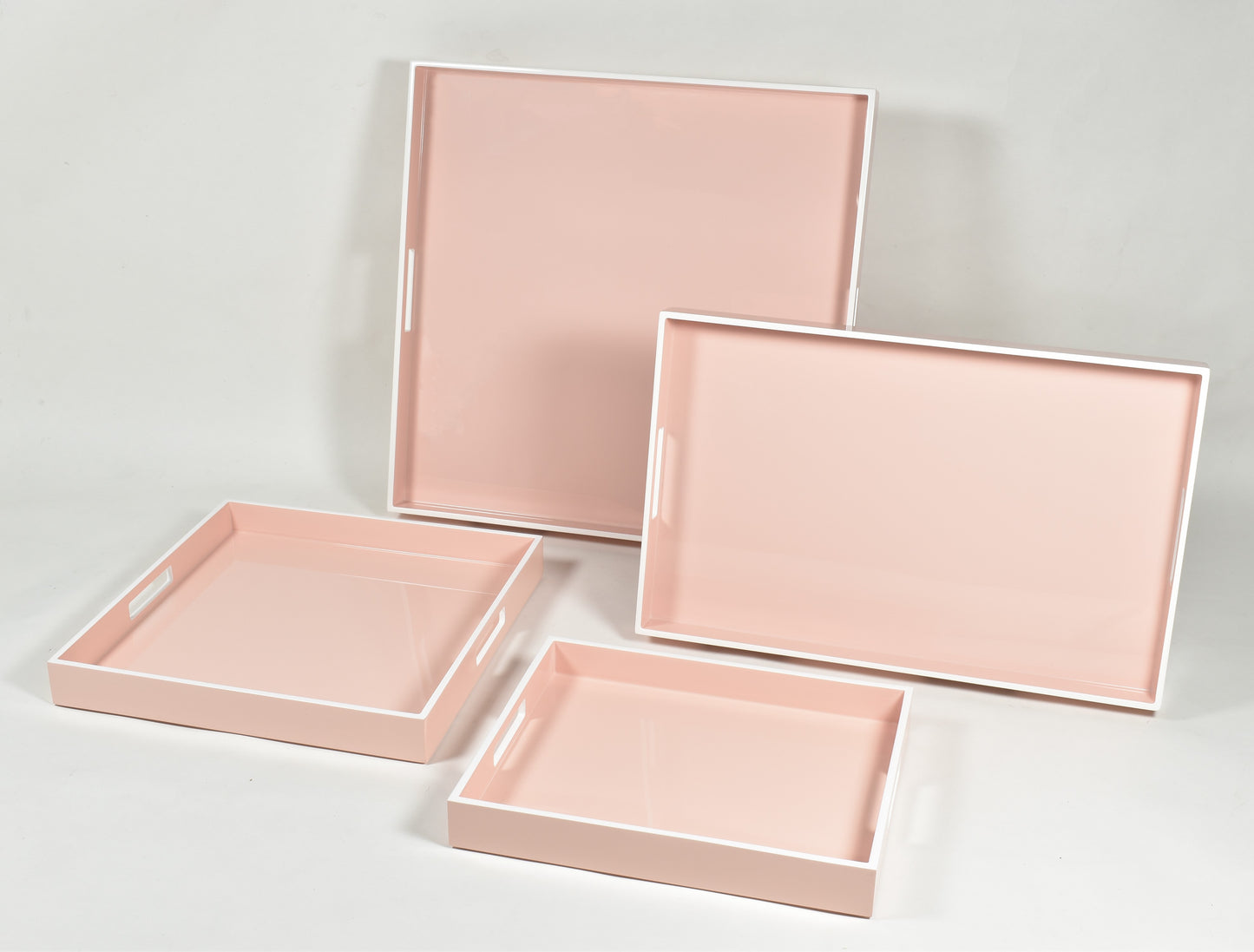 Paris Pink with White - 22" Square Tray