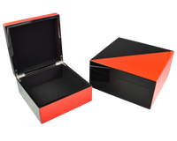Hinged Boxes Set of 2 - Red "N" Black