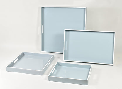 Cool Gray with White - 22" Square Tray