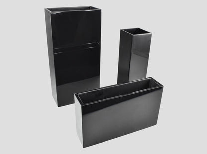 All Black - 16" Flower Vase