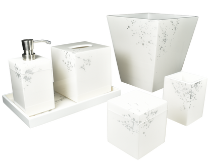 White with Artful Silver - Lotion Pump