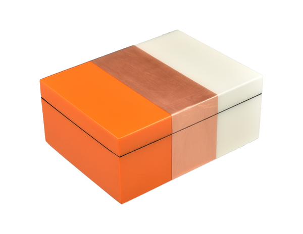 Orange, Copper And White - Medium Box - L-21OCW