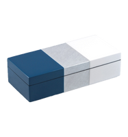 Navy Shine White - Pencil Box - L-30NSW