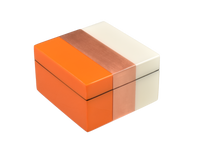 Orange, Copper And White - Square Box - L-31OCW