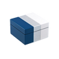 Navy Shine White - Square Box - L-31NSW