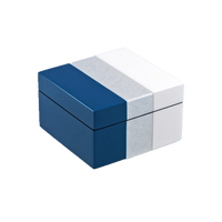 Navy Shine White - Square Box - L-31NSW