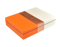 Orange, Copper And White - Stationery Box - L-45OCW