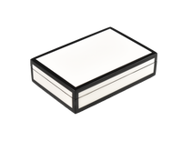 White with Black - Playing Card Box - L-46FSWBT