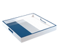 Navy Shine White - Square Serving Tray - L-48NSW