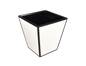 White with Black - Wastebasket