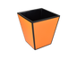 Orange with Black Trim - Wastebasket