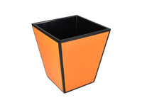 Orange with Black - Wastebasket - L-63FSOBT