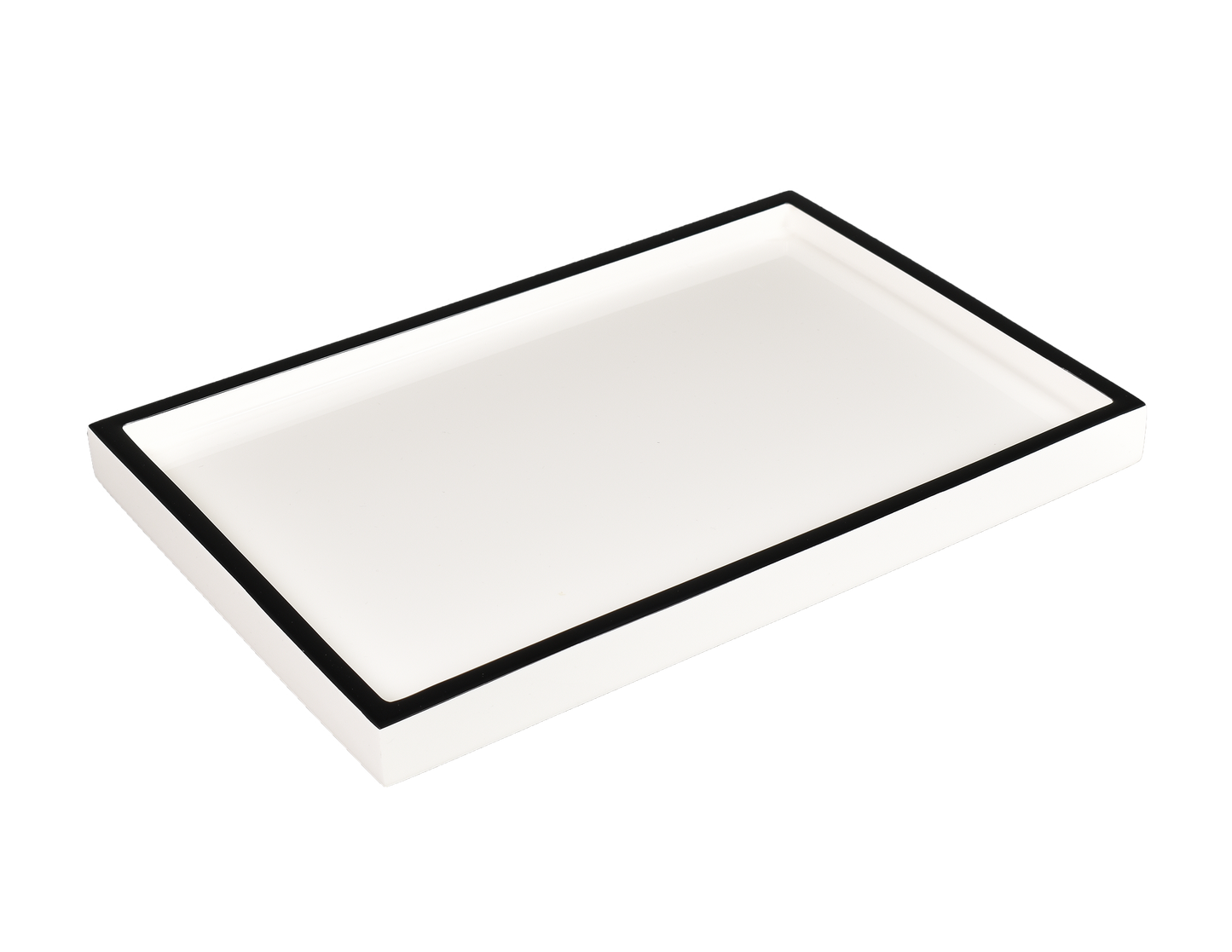 White with Black - Vanity Tray