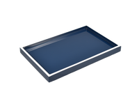 Navy Blue with White - Vanity Tray - L-64NBWT