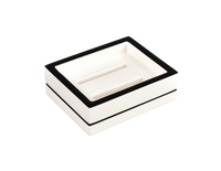 White with Black - Soap Dish - L-66WBT