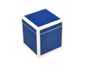 Five Side True Blue with White - Q Tip Box