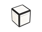 White with Black - Q Tip Box