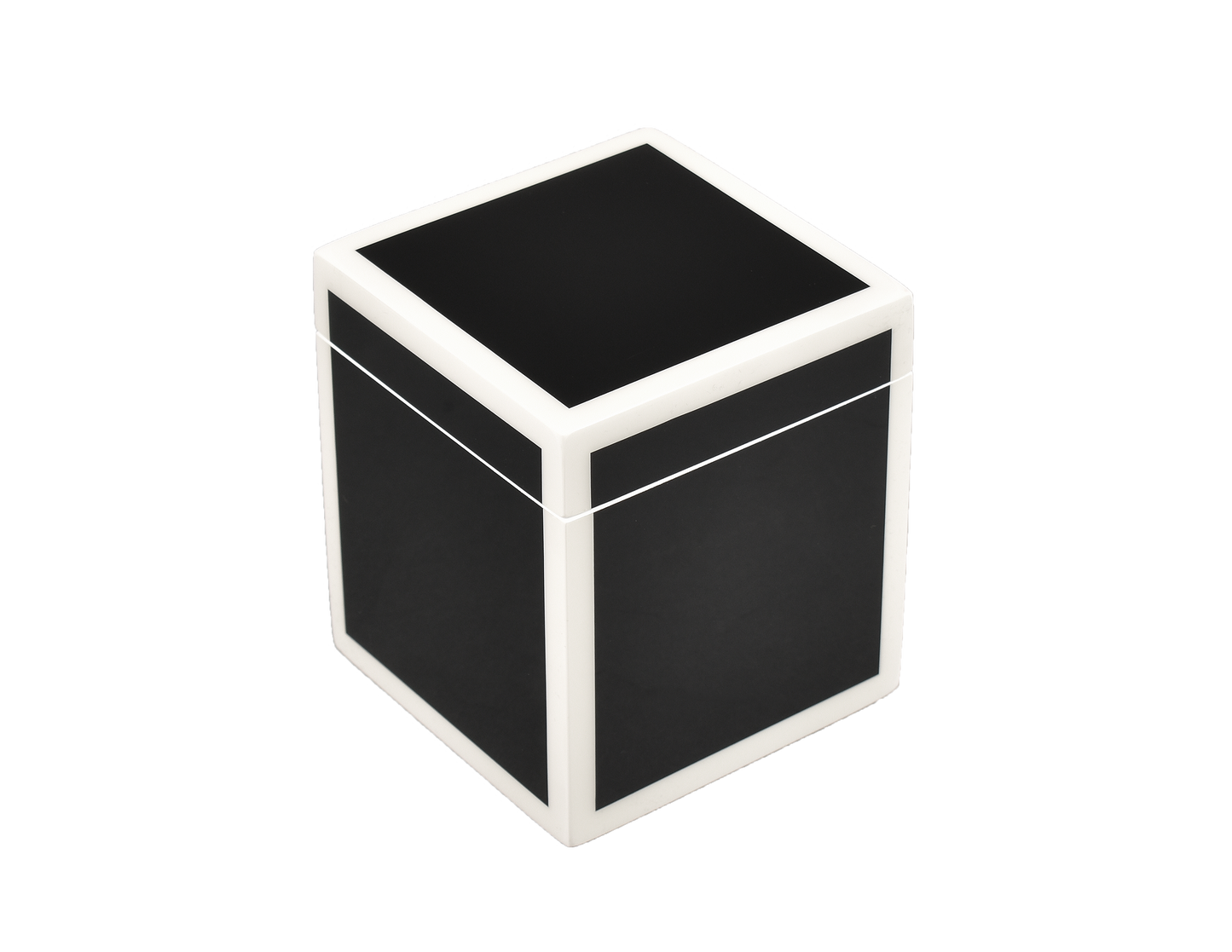 Black with White - Q Tip Box