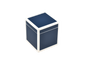 Navy Blue with White - Q-Tip Box