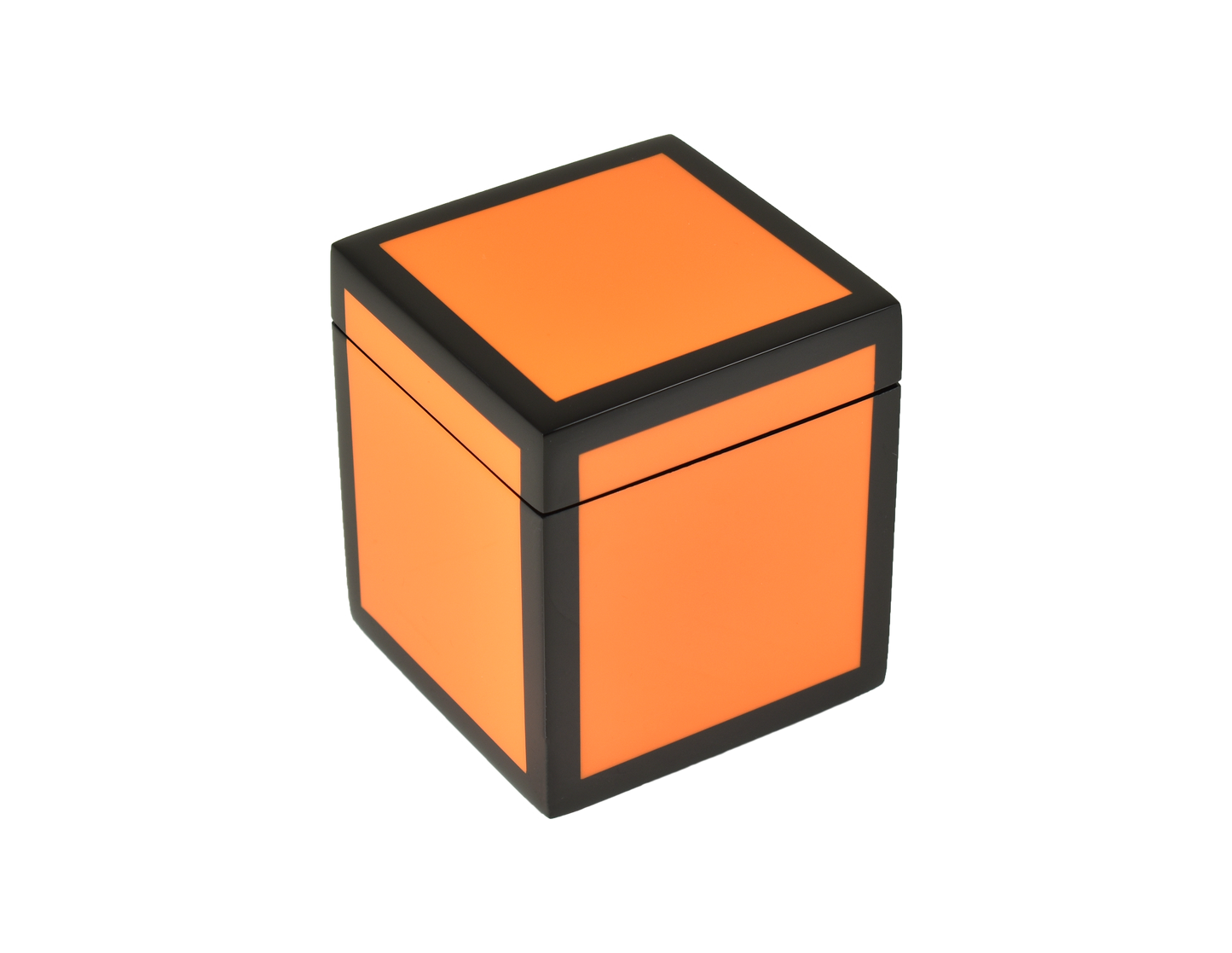 Orange with Black Trim - Q Tip Box