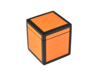Orange with Black - Q Tip Box - L-86FSOBT