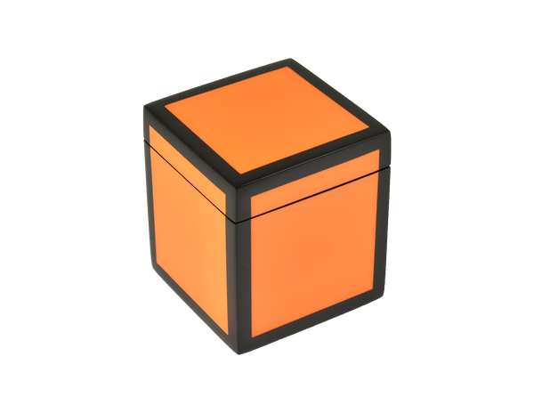 Orange And Black - Q Tip Box - L-86FSOB
