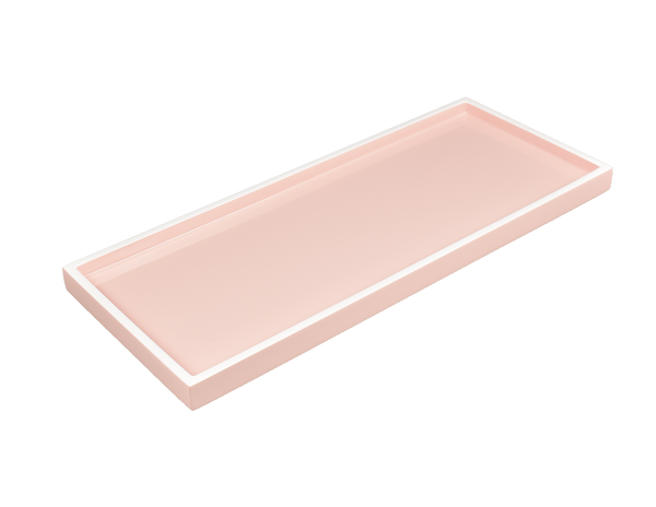 Paris Pink with White - Long Vanity Tray - L-87PPW