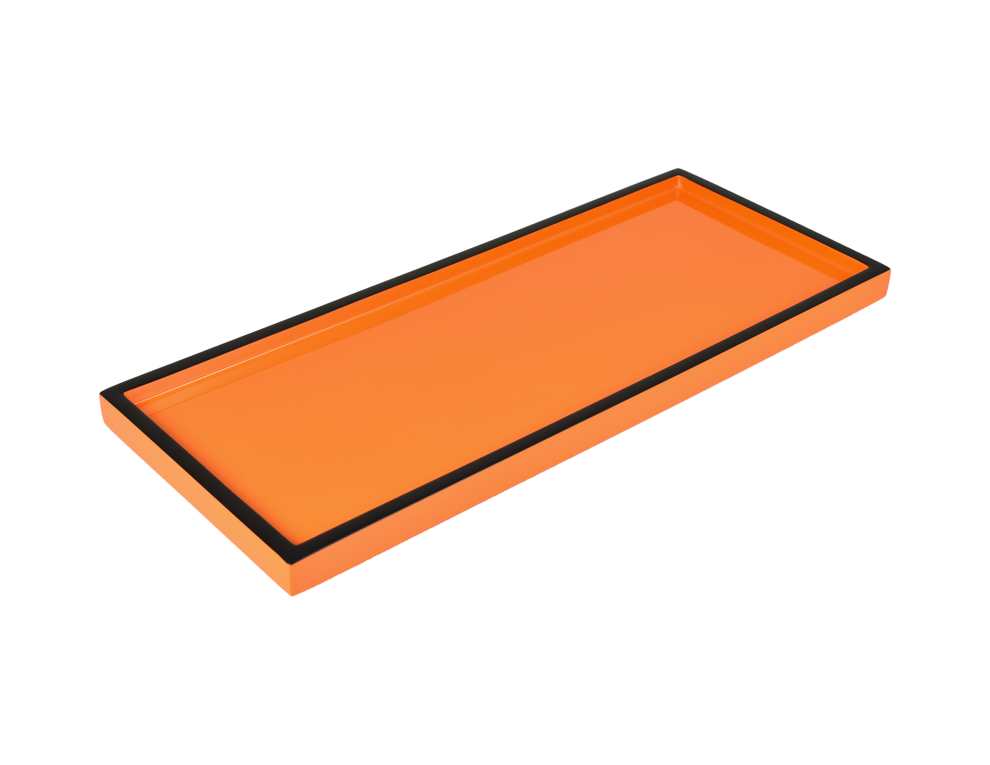 Orange with Black Trim - Long Vanity Tray