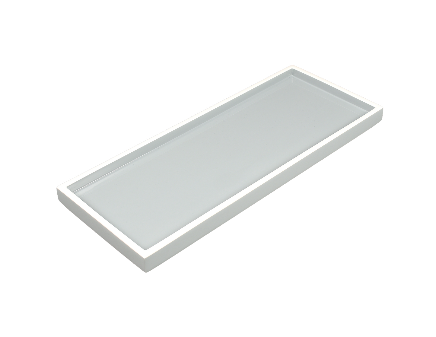 Cool Gray with White - Long Vanity Tray