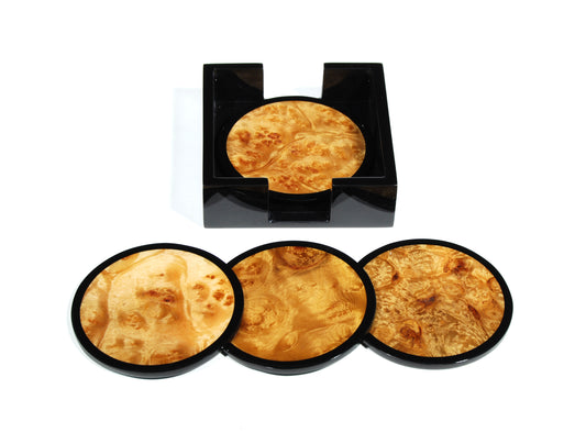Round Coasters - Walnut Burl - L-26RDWN