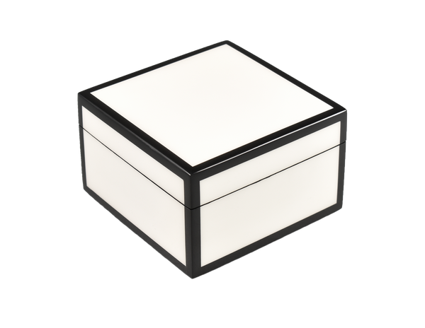White with Black - Square Box - L-31FSWB