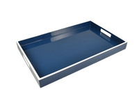 Navy Blue with White - Breakfast Tray - L-34NBWT