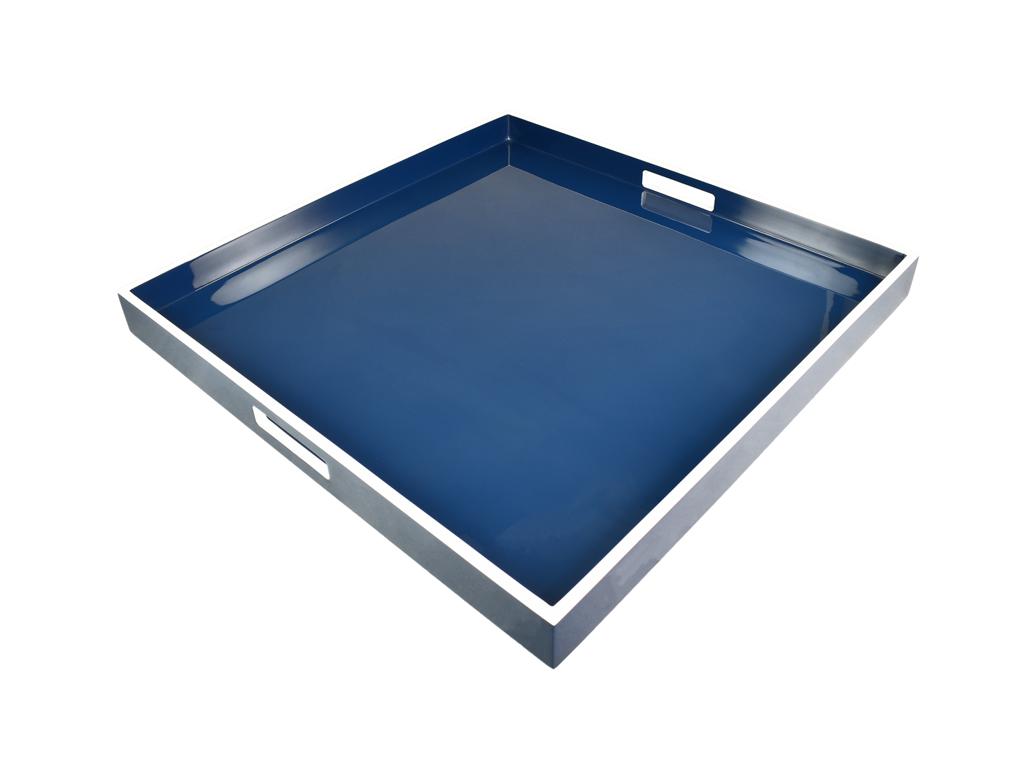 Navy Blue with White - Large Serving Tray