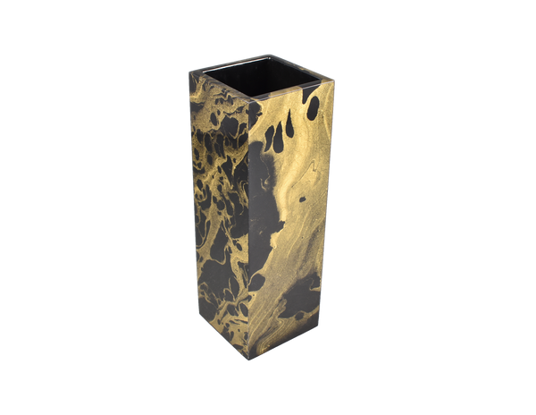 Black Gold Marble - 12" Flower Vase - L-40BGM