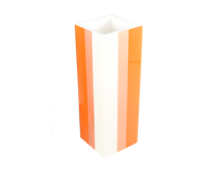 Orange Copper White - 12" Tall Flower Vase - L-40OCW