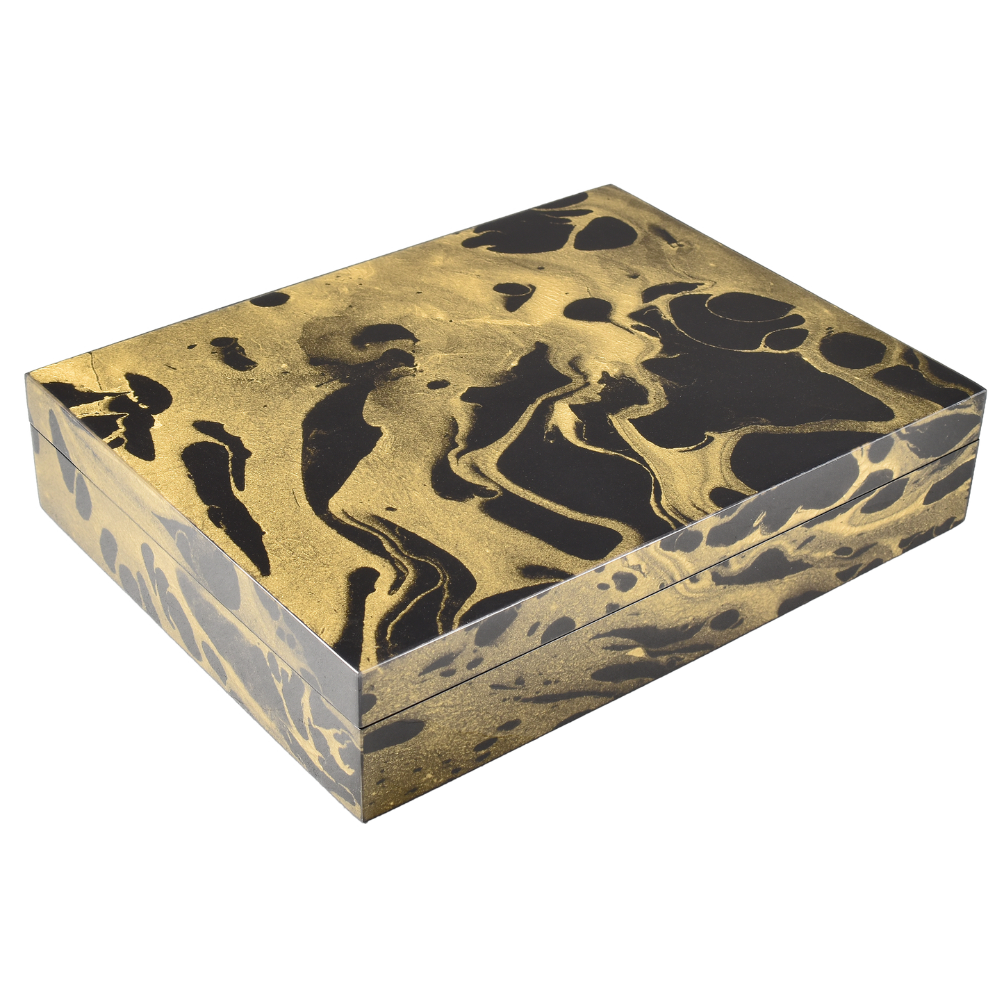 Black Gold Marble - Stationery Box