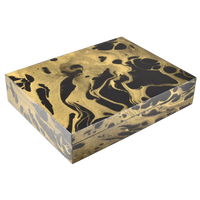 Black Gold Marble - Stationery Box - L-45BGM