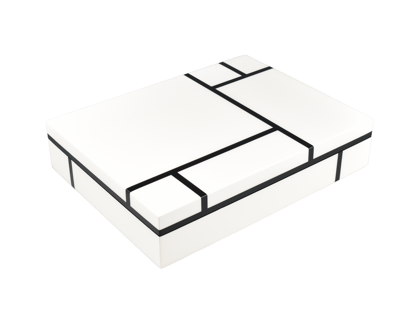 White Grid - Stationery Box - L-45WGrid