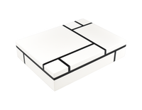 White Grid - Stationery Box - L-45WGrid