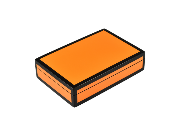Orange with Black - Playing Card Box - L-46FSOBT