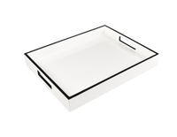 White with Black - Reiko Tray - L-47WBT