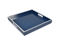 Navy Blue with White - Square Serving Tray