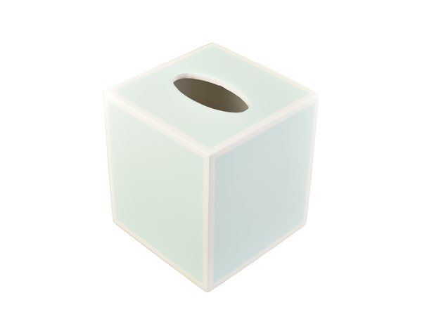 White Lacquer Tissue Box Cover