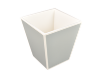 Cool Gray with White - Wastebasket - L-63FSCGW