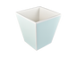 Duck Egg Blue with White - Wastebasket