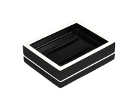 Black with White - Soap Dish - L-66BWT